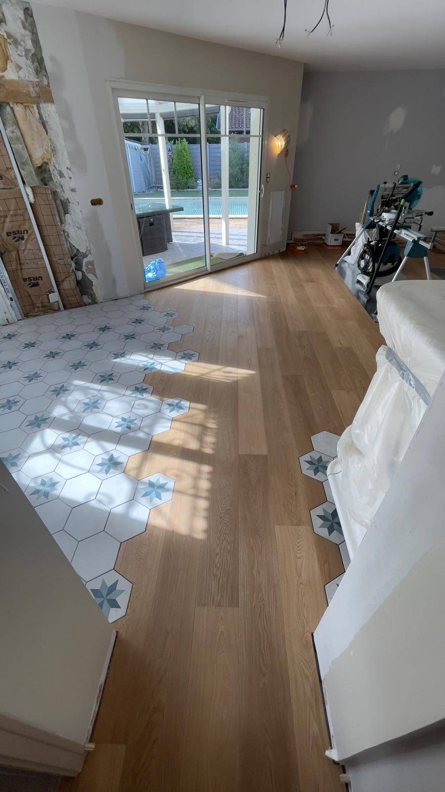 Pose parquet contre collé chêne  RM PARQUET BORDEAUX