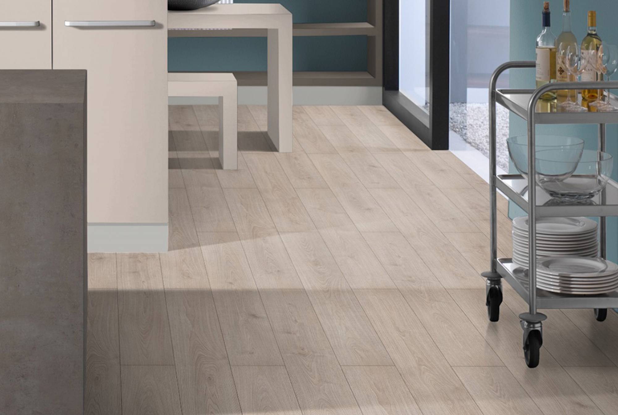 Parquet stratifié chêne du Nord gris Bordeaux