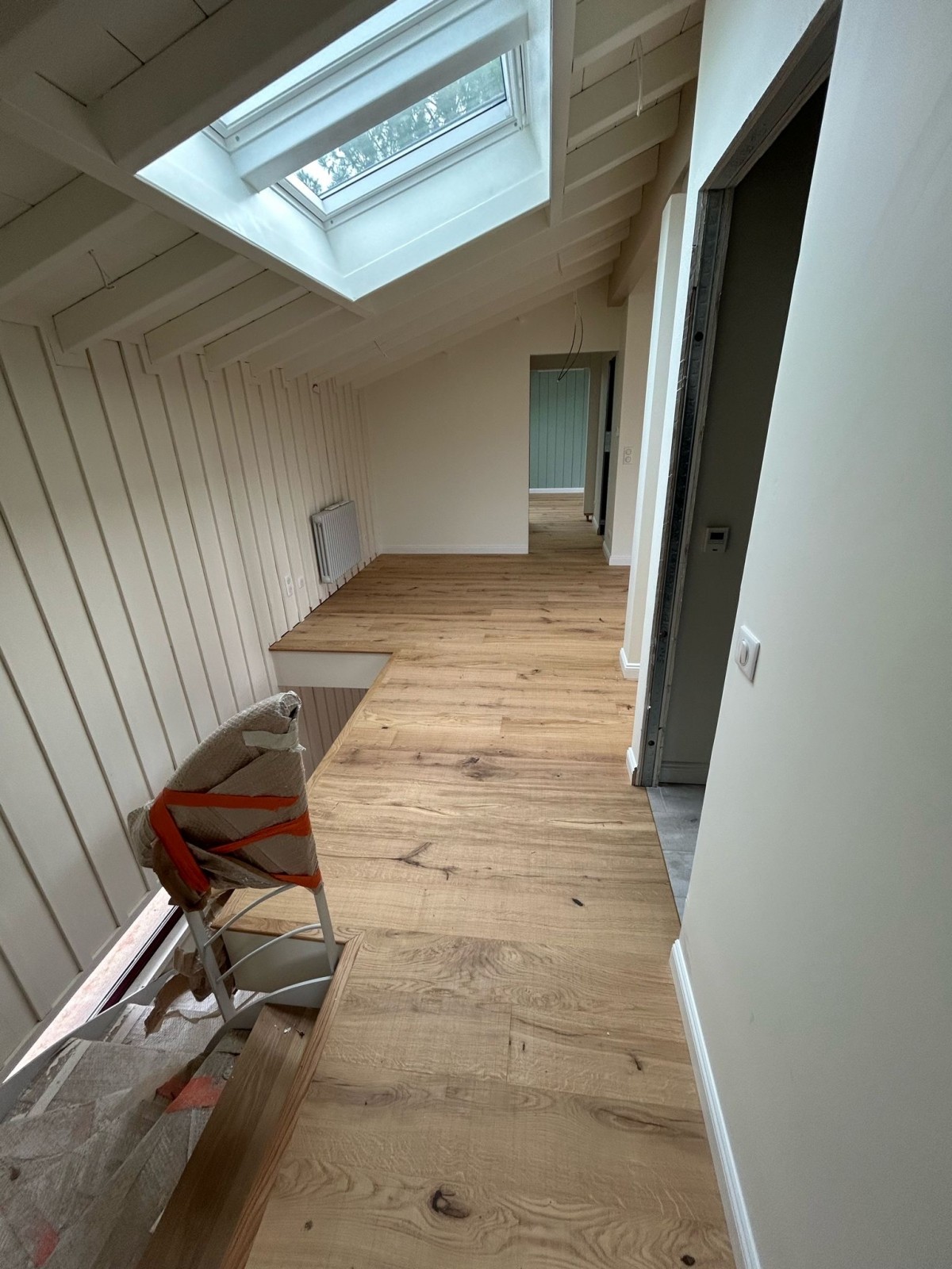 Pose de parquet contrecollé au Cap Ferret